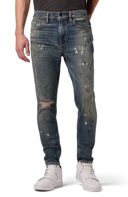 Hudson Jeans Zack Paint Splatter Skinny Jeans in Decades