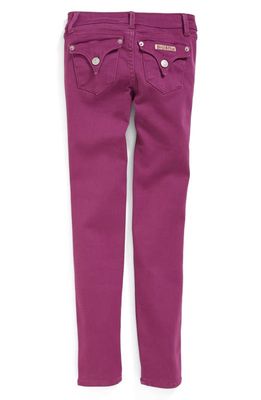Hudson Kids 'Collin' Flap Pocket Skinny Jeans in Purple Heart