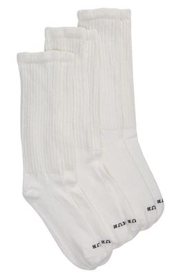Hue 3-Pack Slouch Socks in White Pack