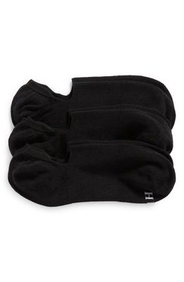 Hue Assorted 3-Pack Arch Hug Cotton Blend Liner Socks in Black Pack