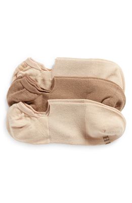 Hue Assorted 3-Pack Arch Hug Cotton Blend Liner Socks in Neutrals Pack