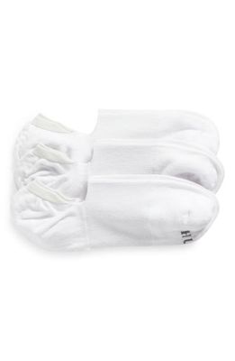 Hue Assorted 3-Pack Arch Hug Cotton Blend Liner Socks in White Pack