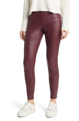 Hue Faux Leather Leggings in Port Royale