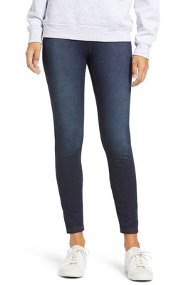 Hue High Waist Winter Denim Leggings in Midnight Rinse