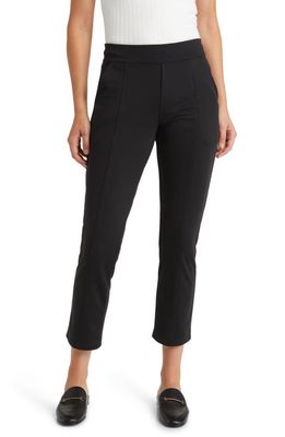 Hue Pintuck Ponte Pull-On Trousers in Black