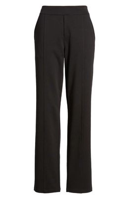Hue Pull-On Ponte Knit Leggings in Black