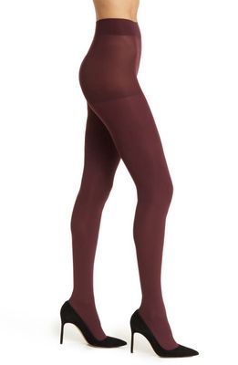 Hue Super Opaque Tights in Burgundy