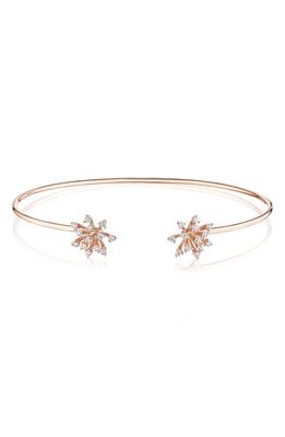 Hueb Luminus Diamond Cuff Bracelet in Pink Gold