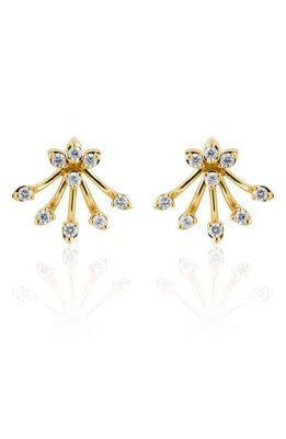 Hueb Luminus Diamond Stud Earrings in Yellow Gold