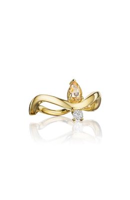 Hueb Mirage Yellow Sapphire & Diamond Ring in Yellow Gold