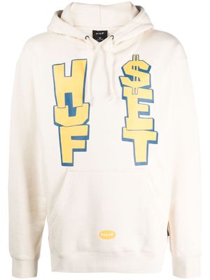Huf Anthem logo-print hoodie - Neutrals