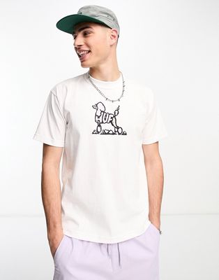 HUF best in show logo t-shirt in white with chest print
