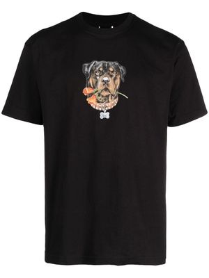 Huf Flower Dog cotton T-shirt - Black