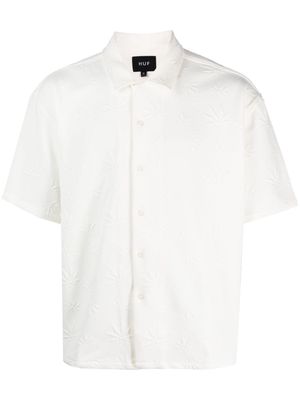 Huf patterned-jacquard short-sleeve shirt - White