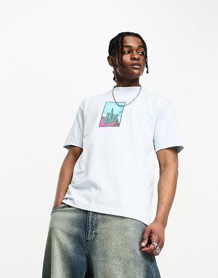 HUF Sky Is the Limit T-shirt in light blue with chest print