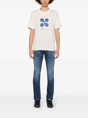 HUGO appliqué-detail cotton T-shirt - Neutrals