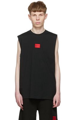 Hugo Black Cotton Tank Top