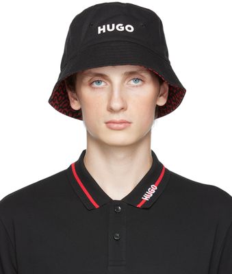 Hugo Black Reversible Bucket Hat