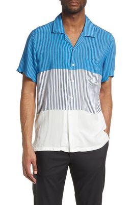 Hugo Boss Rhythm 3 Classic Fit Short Sleeve Button-Up Camp Shirt in Open White