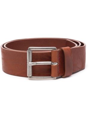 HUGO buckle-fastening leather belt - Brown