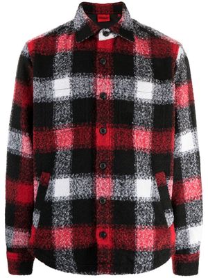 HUGO check-pattern buttoned jacket - Multicolour
