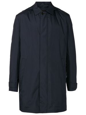 HUGO concealed-front fastening coat - Blue