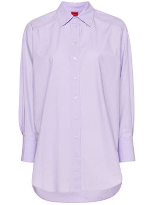 HUGO cotton poplin shirt - Purple