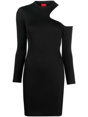 HUGO cut-out long-sleeve dress - Black