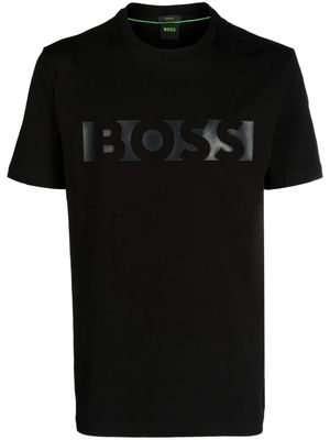 HUGO debossed-logo cotton T-Shirt - Black