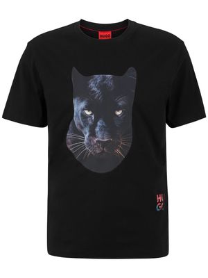 HUGO Deetah logo-print T-shirt - Black