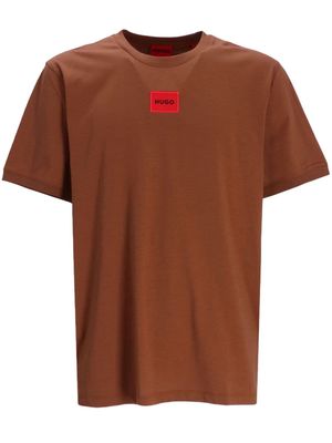 HUGO Diragolino logo-appliqué T-shirt - Brown