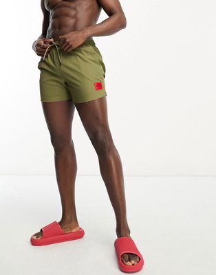 Hugo Dominica swim shorts in open green