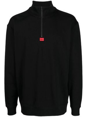 HUGO Durtv quarter-zip sweatshirt - Black