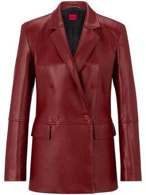 HUGO faux-leather blazer - Red