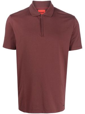 HUGO half-zip polo shirt - Red