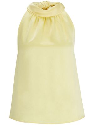 HUGO halterneck satin blouse - Yellow