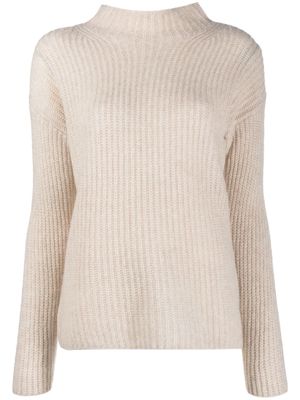HUGO high-neck ribbed-knit jumper - Neutrals