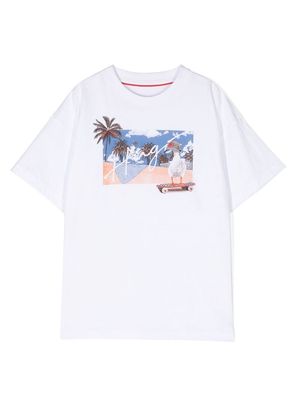 HUGO KIDS graphic-print short-sleeve T-shirt - White