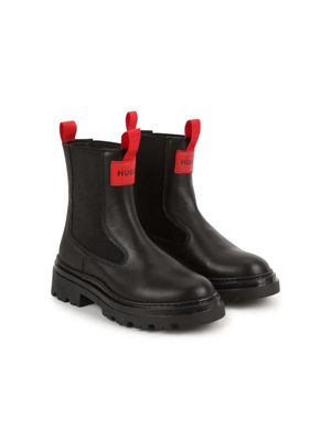 HUGO KIDS two-tone Chelsea boots - Black