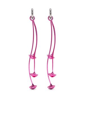 Hugo Kreit draped sculptural earrings - Pink