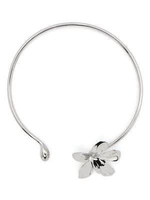 Hugo Kreit floral choker necklace - Silver