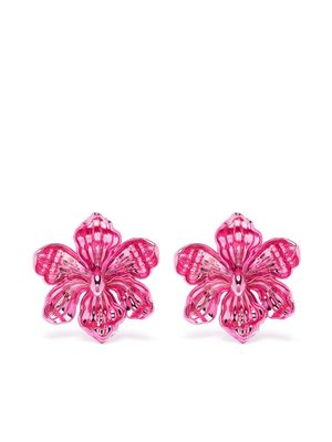 Hugo Kreit floral-motif stud earrings - Pink