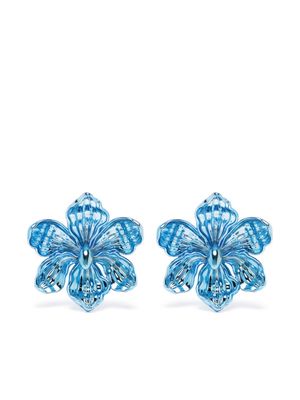 Hugo Kreit Iris floral-motif earring - Blue