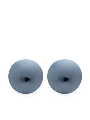 Hugo Kreit metallic disc earrings - Blue