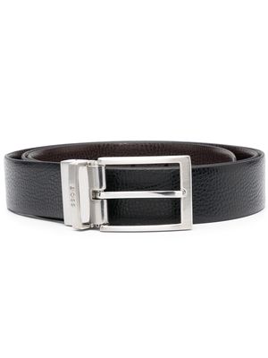 HUGO leather buckle belt - Black