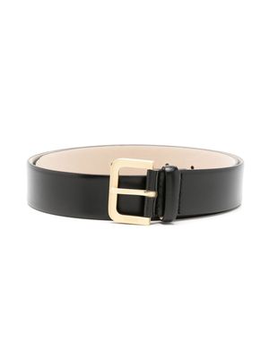 HUGO leather engraved-buckle belt - Black