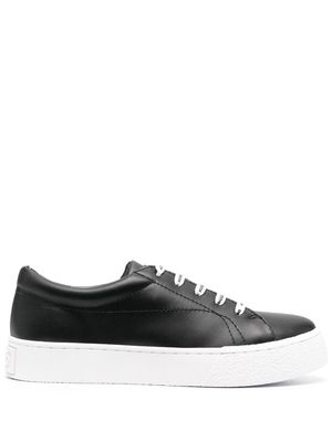 HUGO leather-look low-top sneakers - Black