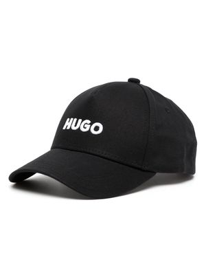 HUGO logo-embroidered cotton cap - Black