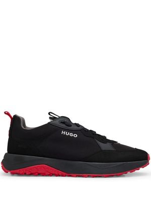 HUGO logo-embroidered sneakers - Black