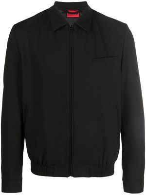 HUGO logo-patch bomber jacket - Black